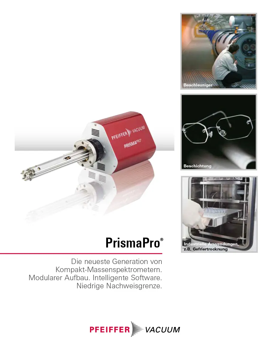 Broschuere Massenspektrometer Prismapro