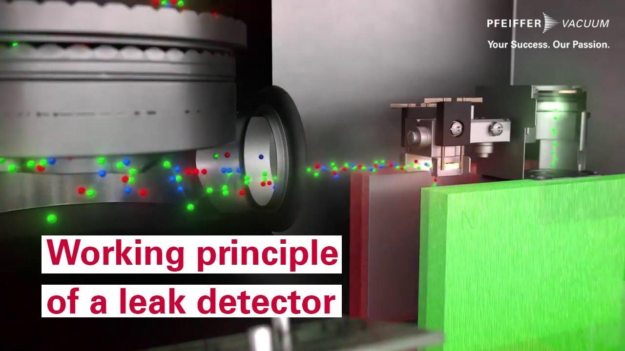 Working principle of a leak detector